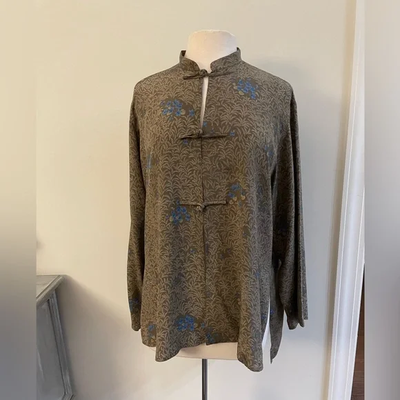 VTG KRIZIA SILK KIMONO TOP BLOUSE SIZE 42